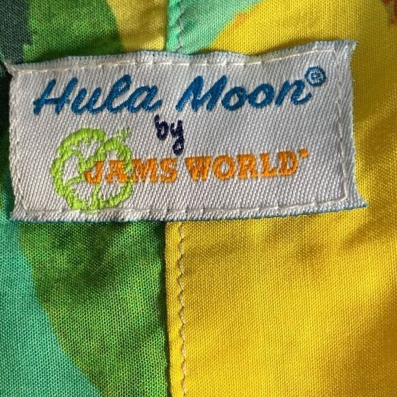 Hula Moon By Jams World Tropical Tote Bag Bright Multicolor Print Beach Vacation - Picture 9 of 13